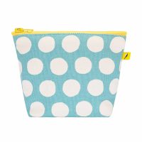 Fluf Tiny zip tasje blauw met witte stippen