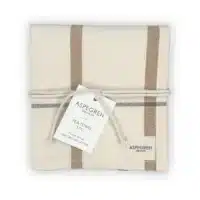 Aspegren biologische katoenen theedoeken gestreept bruin