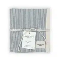 Aspegren biologische katoenen theedoeken pinstripe blauw