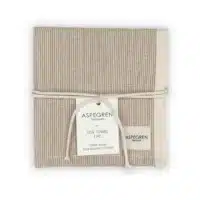 Aspegren biologische katoenen theedoeken pinstripe bruin