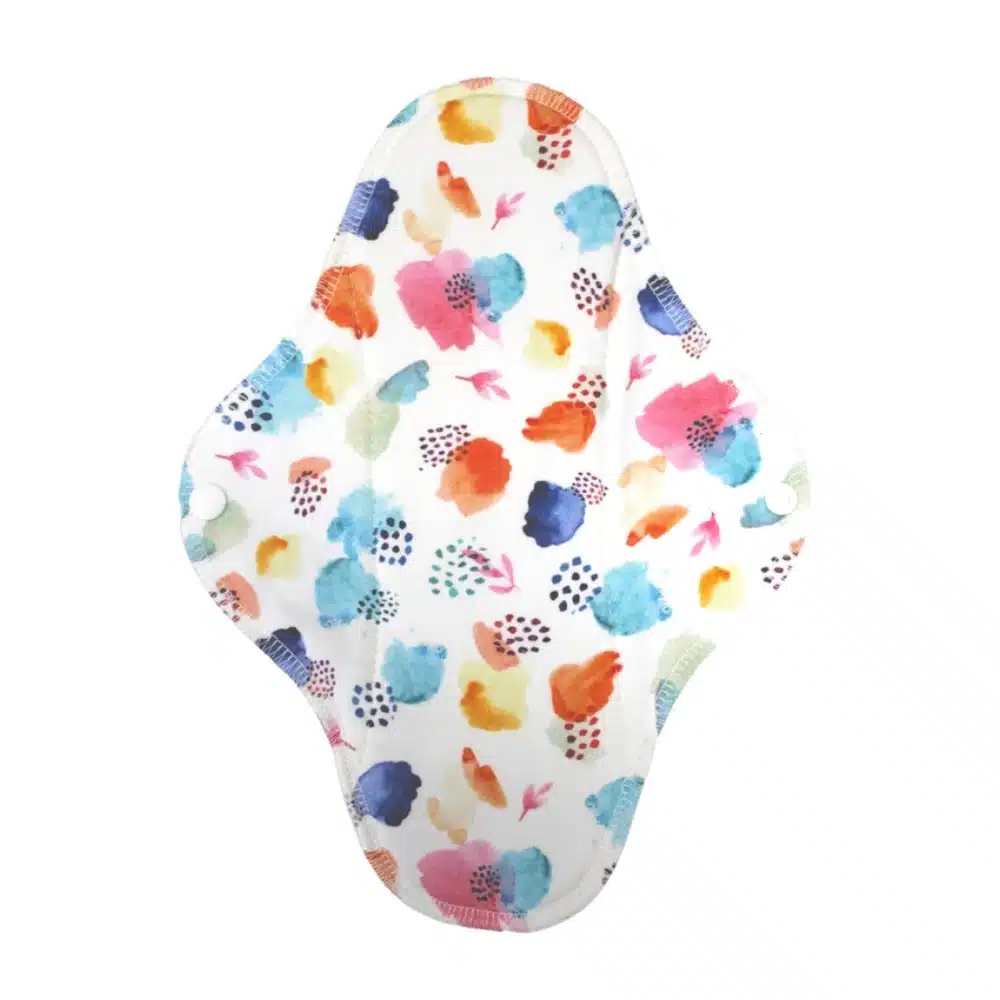 Breberky wasbaar maandverband XL waterverf 1 Breberky wasbaar maandverband XL waterverf